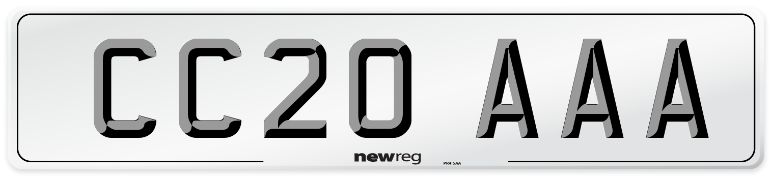 CC20 AAA Number Plate from New Reg